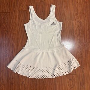 Stella McCartney x Adidas Barricade White Perforated Tennis Dress Womens Medium